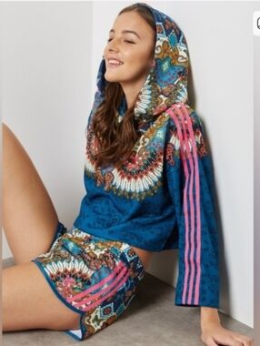 Adidas X Farm Rio Borbomix Crop Hoodie